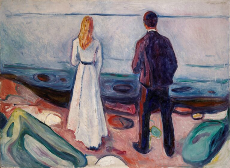 Edvard Munch, Die Einsamen, 1906-1908, Harvard Art Museums/Busch-Reisinger Museum, The Philip and Lynn Straus Collection, Foto: © President and Fellows of Harvard College, 2023.551